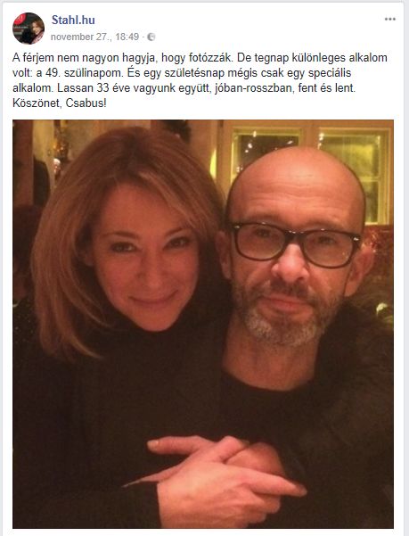 Stahl Judit és férje